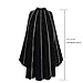 HAPNBCELE Women's Medieval Cloak Renaissance Velvet Cape with Stand-Up Collar Queen Empress Princess Costume Halloween Christmas Party Cosplay Dress Up (Black, 43.3“/110cm)