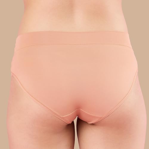 Image of NYKD Women's Ultimate Comfort and Flexibility: Elastic-Free Stretch Panties that Adapt and Delight, Mark-Free Waistband | Slip On | Mid Waist | Full Coverage | Solid - NYP342