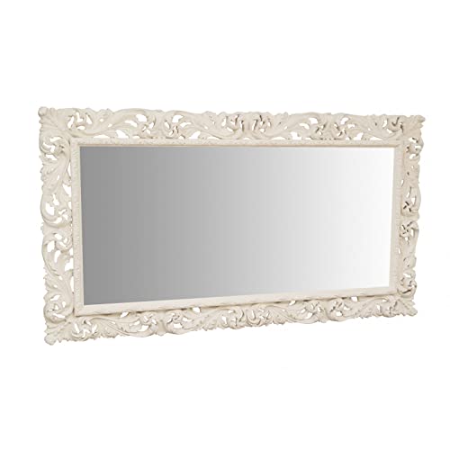 Biscottini Espejos Grandes de Pared Vintage 200x5x100 cm Made in Italy - Espejo Cuerpo Entero Pared y pie - Espejo Grande Pared Hecho a Mano - Espejo recibidor