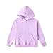 BCGQVZES Hoodies for Girls,Girls Oversized Hoodies Long Sleeve Pullover Sweatshirts Kids Fashion Casual Outfits Fall Winter Clothes,01-Light Purple,7-8 Years