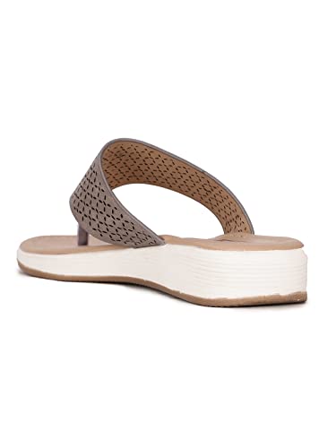 Image of Bata Women's ZOFIA THONG Fashion Slipper's GREY - 3 UK (5712914)