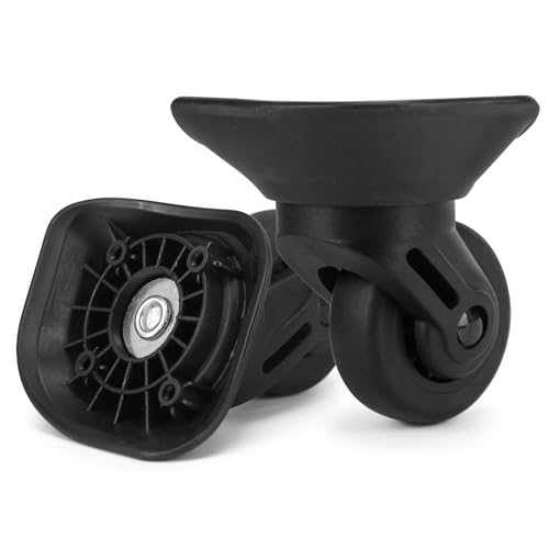 Brezento 1 Pair Suitcase Wheels Replacement Luggage Replacement Wheels Spare Luggage Castors with 4 Screw Holes(BA73)