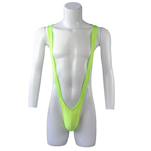 Extlps Mankini Swimsuit Men'S Borat Style Y Sling Stretch Sexy Underwear Suspender Bodysuit Strap Thongs Gn-M Green thumb #1
