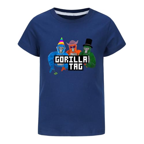 TBNRFrags Boys Gorilla Tag Gaming T-Shirt Kids 3D Graphic Print Short Sleeve Crewneck Top Tee Red Black Sizes 4-13 Years (UK Age 7 Years 8 Years Regular Navy)