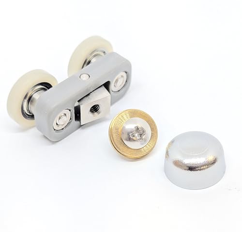 Roulette double E7 diamètre 17mm en nylon robuste pour douche