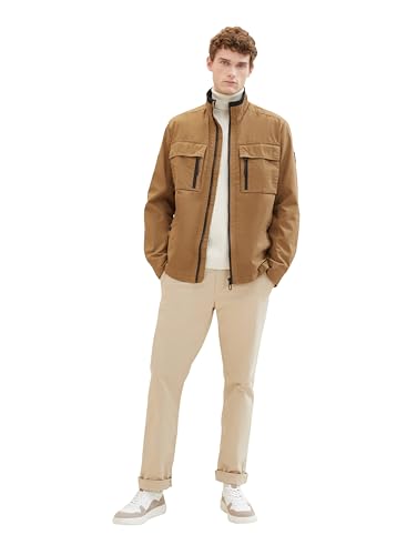 TOM TAILOR Herren Fieldjacke mit Brusttaschen aus Baumwolle, 15078 - Otter Brown, XXL – Ansicht 4
