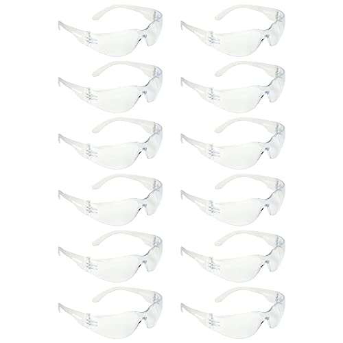 Safegear Clear Safety Glasses 12-Pk. - Scratch Resistant Safety Glasses For Men & Women - Ansi Z87.1 Compliant, Uv Protection, Lightweight - J. J. Keller #TOP14