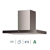 Presión max.: 470 Pa Cata  Campana Decorativa  Modelo B6-T900 XGBK  3 Niveles de Extracción  Ancho de 70 cm  Clase de eficiencia Energética A  Acabado en Cristal Negro