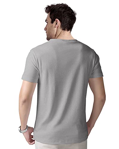 Image of EYEBOGLER Mens Regular Fit Half Sleeves Solid Round Neck T-Shirt