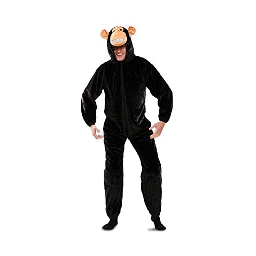 EUROCARNAVALES Disfraz chimpancé Negro Adulto