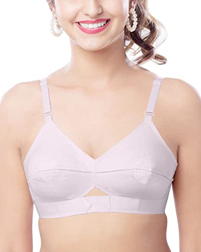 Image of Brida Women's Cotton Round Stitch Bra - Minimizer Saree Bra - Plus Size, Full Coverage, Non-Padded, Wireless,Double Layer Support for Heavy Bust - Kavya xtrasoft