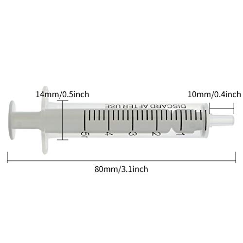 Image of 5ml Syringes without Needle Luer Slip No Rubber Ring, Reduce Mess, 20 Pack