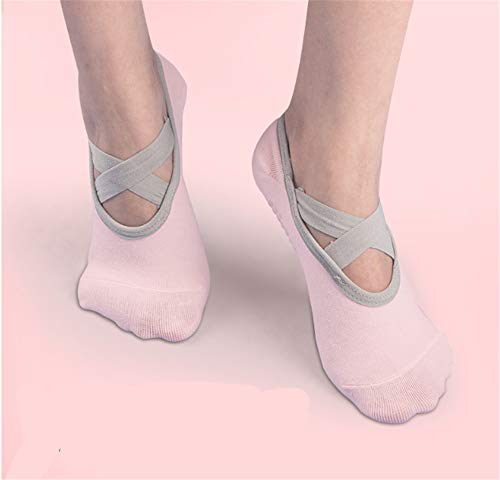 Luemdss Ballet Antideslizante De Moda Calcetines De Yoga Transpirables Simples Ballet De Mujeryoga Calcetines Antideslizantes Calcetines de Baile de algodón para Mujer Profesional