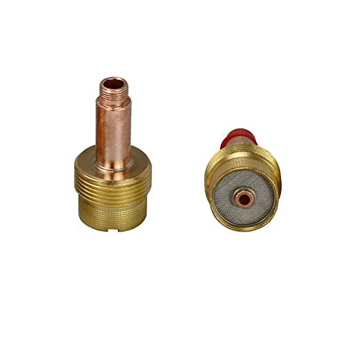 RIVERWELD TIG Gas Lens Collet Bodies Jumbo Large Diameter 995795 1/8“ & 3.2mm Orifice for QQ300 PTA DB SR WP 17 18 26 TIG Welding Torch Pack of 2
