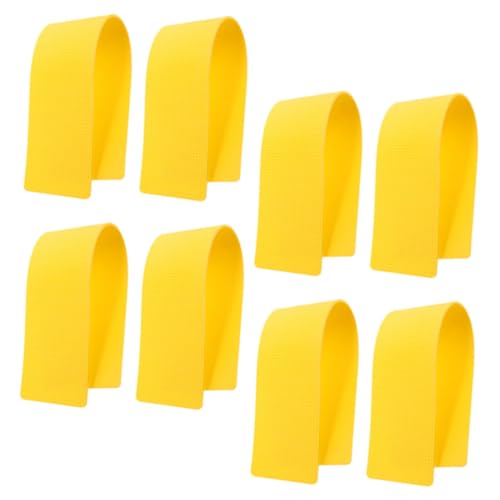 Marqueurs plats de football en PVC jaune résistants aux piétinement et intempéries x8