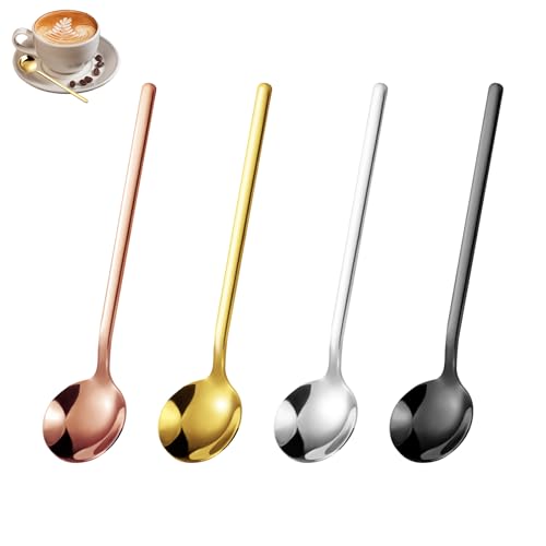 La mejor selección de Cucharillas de café para comprar online. 49 YINGDIHUT Juego de 16 Cucharas para Café de Acero Inoxidable Alimenticio, 4 Colores (Plata, Dorado, Rosa, Negro) - Cucharas Cafeteras Elegantes para Café, Té, Postres y Regalos