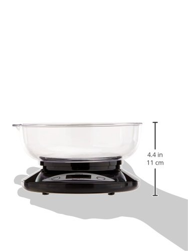 Weighmax W-2810-5KG-BLACK Digital Multifunction Kitchen and Food Scale with Bow, 11-Pound, Black