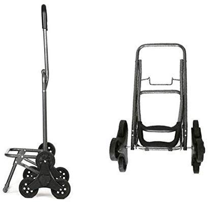 DEE Multifunktions-Einkaufstrolley, leicht, trendig, zusammenklappbar, Treppen Push/Pull Carts mit Sitzaufbewahrung… – Bild 6