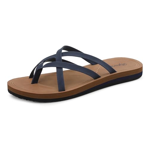 Ripord Womens Flip Flops Comfortable Summer Beach Thong Sandals Slip On Lightweight Flat Sandals for Indoor Outdoor