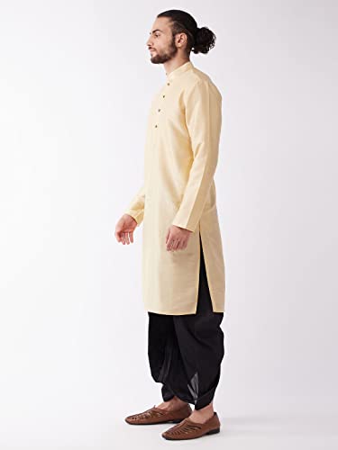 Image of VASTRAMAY Men's Silk Blend Printed Kurta And Dhoti Set Vasmk001Ndtmother