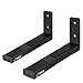Pyle Speaker Wall Mount, Pair of Speaker Stands, Sound Bar Speaker, Large or Small Speakers, Center Channel Speaker Wall Mount, Adjustable & Extendable Length, 110 Lbs Capacity, Black (PSTNDW17)