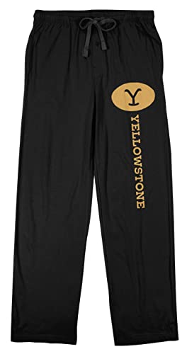 Bioworld Yellowstone Logo Men's Black Sleep Pajama Pants