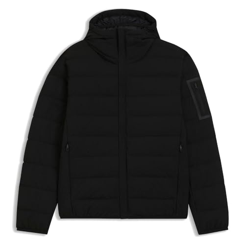 100% poliammide BOSS Giacca da uomo Ow_riplite Jt Hd Down_Jacket, Nero, L