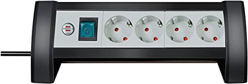 Preisvergleich Produktbild Brennenstuhl Premium-Office-Line, Steckdosenleiste 4-Fach für den Schreibtisch (mit Schalter und 1,8m Kabel, Made in Germany) 1156250414 Multicolor
