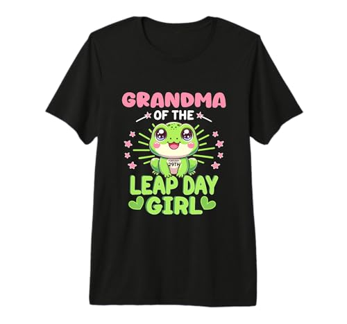 Grandma of Leap Day Girl 29th February Birthday Leap Year Premium T-Shirt