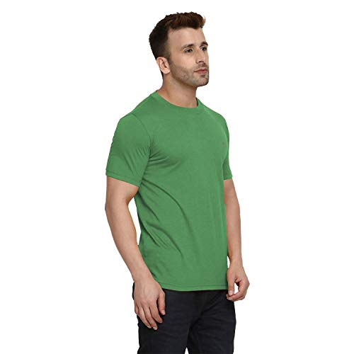 Image of Akshya t Shirt Men Cotton | Tshirt Men Round Neck|Round Neck Tshirt Half Sleeves-Light Green, Msize