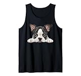 Adorabile design del viso di Boston Terrier che cattura l'essenza di questa adorabile razza, perfetta per gli appassionati di cani e gli amanti degli animali domestici.