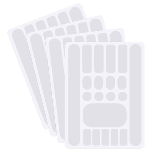 4 PCS Bicycle Chainstay Protector Decal, Clear Bike Frame Protection Tape Stickers, Adhesive Protectors Film Cover Frame Guard for Mountain Bikes Chain Protective Road Bike Folding Frames Protective