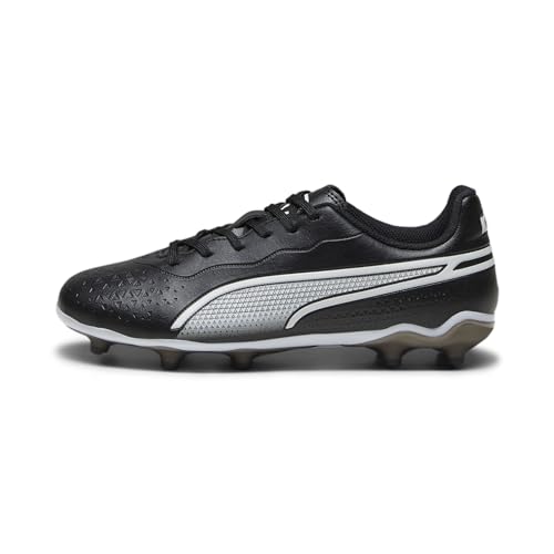 PUMA Unisex Kinder King Match Fg/Ag Jr Fußballschuhe, Black White, 30 EU