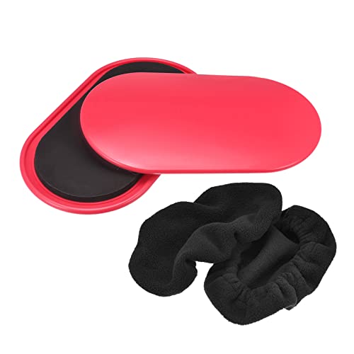 sourcing map Exercise Core Sliders, Oval Glider Discs with Feet Covers, Dual Sided Usage in Home Gym for Full Body Workout