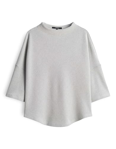 someday Damen Dreiviertelarmshirt | KEROMY Oversized Jerseyshirt aus nachhaltigem BCI Cotton Mix ashy Grey Melange, 36