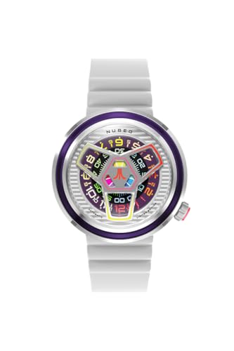 Nubeo �����Y 48mm Ventana �������� Atari Gamestation Pro ����� Pixel Pulse Watch ���o�[�X�g���b�v�t�� NB-6125-01