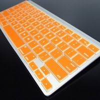 TOP CASE Silicone Cover Skin Compatible with Apple Wireless Keyboard with TOP CASE Mouse Pad (Apple Wireless Keyboard, Orange)
