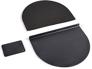Mardili Black Steel Reinforcement Bracket Mounting Plate for Thin, Glass and Other Fragile Table Tops, Clamp Compatible with Most C Clamp Installations with Monitor Stand