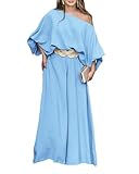 Stylish Two-Piece Set for Summer: This off-shoulder top and flowy wide-leg pants set is a chic and comfortable choice for women's summer outfits, perfect for vacations, beach trips, and casual outings Lightweight and Breathable: Made from soft polyes...