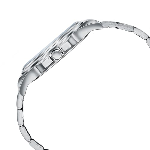 Image of Sonata Poze 7 Analog Orange Dial Silver Sheet Metal Strap Watch for Men - SP70091SM01W