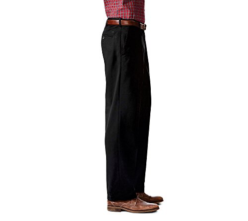 Dockers Men's Relaxed Fit Comfort Khaki Pants, Black Metal, 44W X 30L #TOP2