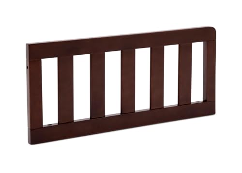 Image of Toddler Bed Safety Guard Rail Compatible with Delta Children Convertible Cribs - Solid Wood Rail for Convertible Crib to Toddler Bed Conversion - Safety Guard Rail (Walnut Espresso - 1324, #0094)
