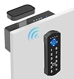 Anweller Baby Proofing Smart Cabinet Locks, Child Proof Fingerprint Drawer Locks, Hidden Adhesive Code Keypad RFID Bluetooth Keyless Lock for Adults File Kitchen Cupboard Closet Liquor - Vertical