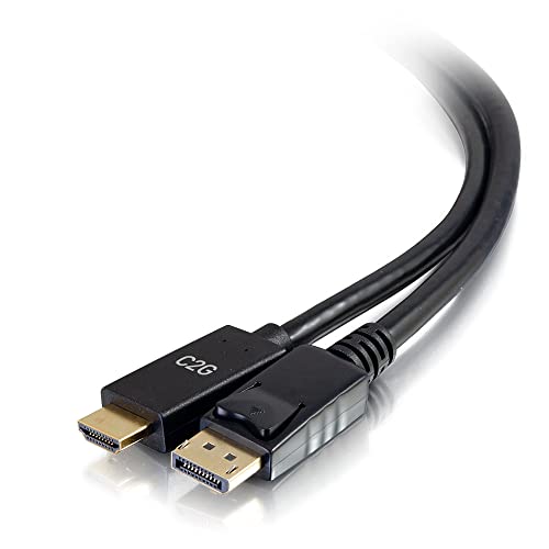 Cable DisplayPort a HDMI 1.8m adaptador pasivo DP macho HDMI macho Ultra HD 4K negro C2G