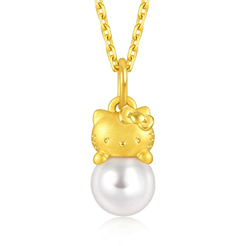 Chow Sang Sang Sanrio 999 24K Solid Gold Hello Kitty With Pearl Pendant For Women And Girls 92615P | [Not Include The Necklace] #TOP6