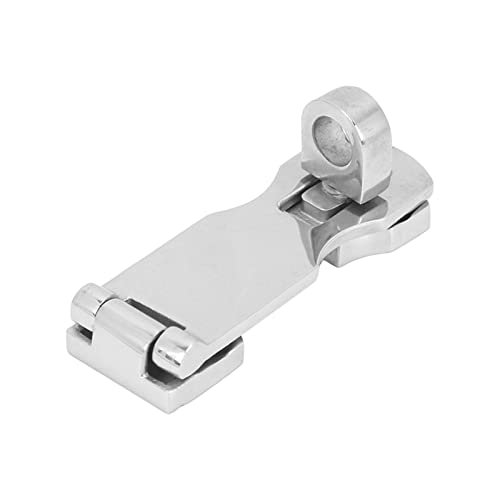 Image of Marine Grade Stainless Steel Heavy Duty Door Hasp with Turning Padlock Eye Mount, Swivel Safety Hasp, Rust Resistant Hasp Safety Padlock Clasps for Cabinets, Chests Or Doors with Screws