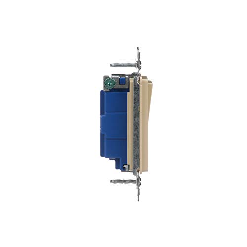 Image of Eaton 7501LA 15-Amp 120-Volt Single-Pole Decorator, Light Almond