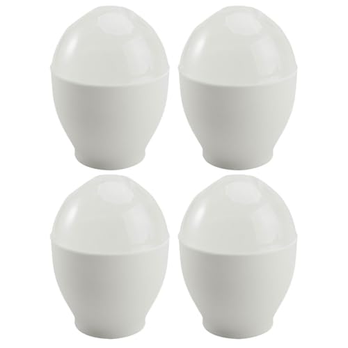 SWETRACE 4 Piezas de Cocedor de Huevos para Microondas Tazas de Cocina PP Seguras Mini Tamaño Compacto Herramienta para Preparar Desayuno Saludable y Fácil de Usar Hogar