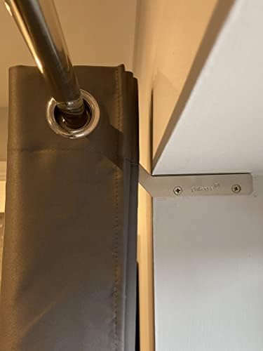 phil-ease Metal Curtain Pole Brackets - Heavy Duty Superior Strength Nickel Plated with Fixings - Curtain Pole Hero (Curtain Pole Size 28mm - 30mm)
