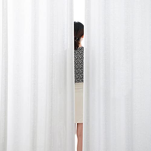 Rideau semi-transparent en polyester durable et finitions de mode